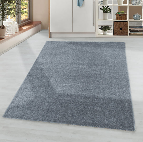 RIO Silber Kurzflor Teppich – Robuste Qualität für Wohnzimmer & Büro 4600- Product vendor