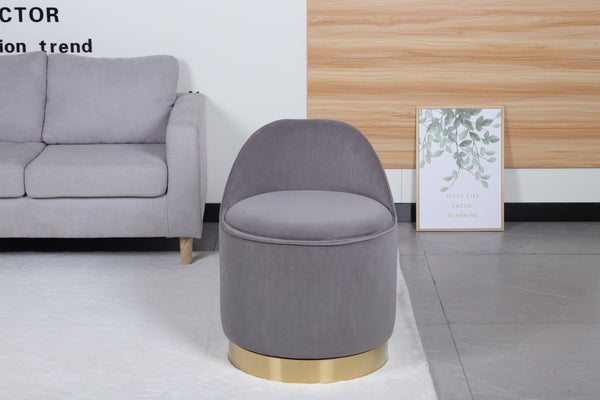 Viktor 125 Grau – Eleganter Drehhocker mit Stauraum & Rückenlehne- Product vendor