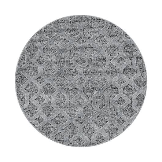 PISA Geometrischer Hochflor Teppich Grau – Juteboden, 20 mm Florhöhe, Polypropylen 4702- Product vendor