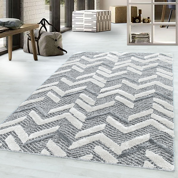 Hochflor Teppich Grau im Berber Design für Ihr Wohnzimmer. Perfekt für moderne Räume 4705- Product vendor