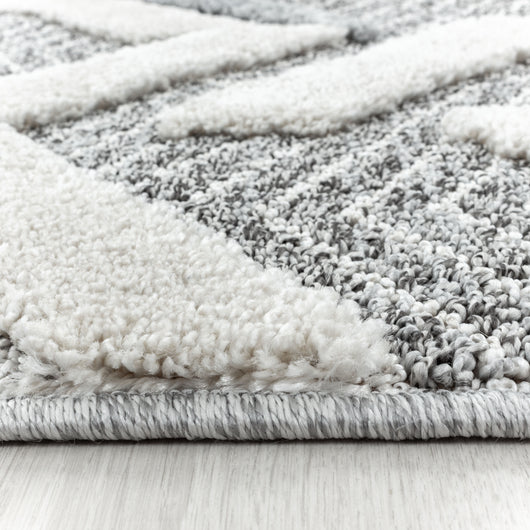 Hochflor Teppich Grau im Berber Design für Ihr Wohnzimmer. Perfekt für moderne Räume 4705- Product vendor