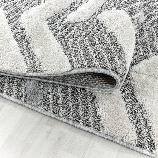 Hochflor Teppich Grau im Berber Design für Ihr Wohnzimmer. Perfekt für moderne Räume 4705- Product vendor