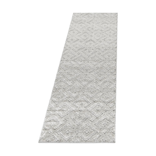 Hochflor Geometrischer Teppich aus Polypropylen - Creme, Geometrisches Design 4708- Product vendor