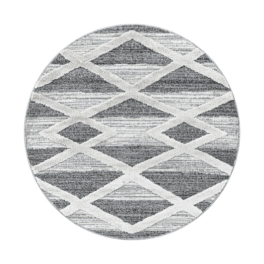 Hochflor Teppich "PISA" in Grau – Geometrisches Design für Ihr Wohnzimmer 4709- Product vendor