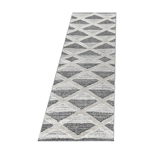 Hochflor Teppich "PISA" in Grau – Geometrisches Design für Ihr Wohnzimmer 4709- Product vendor