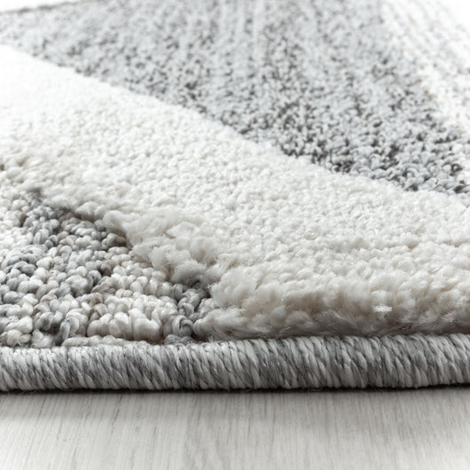 Hochflor Teppich "PISA" in Grau – Geometrisches Design für Ihr Wohnzimmer 4709- Product vendor