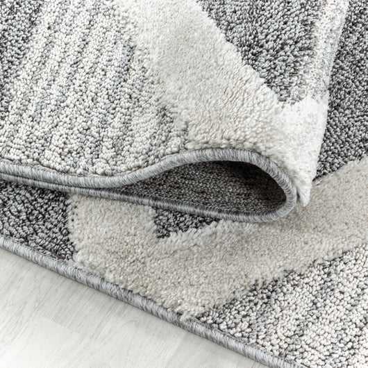 Hochflor Teppich "PISA" in Grau – Geometrisches Design für Ihr Wohnzimmer 4709- Product vendor