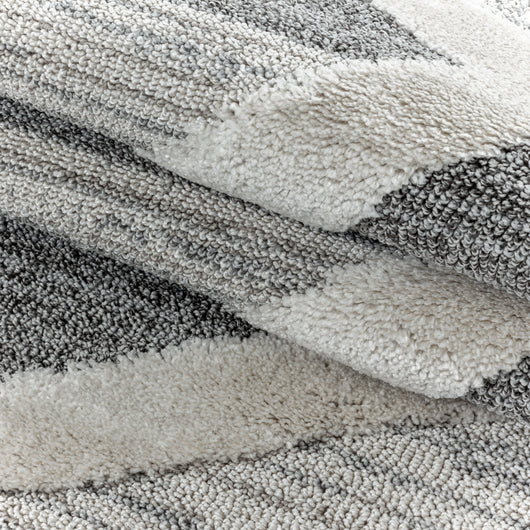 Hochflor Teppich "PISA" in Grau – Geometrisches Design für Ihr Wohnzimmer 4709- Product vendor