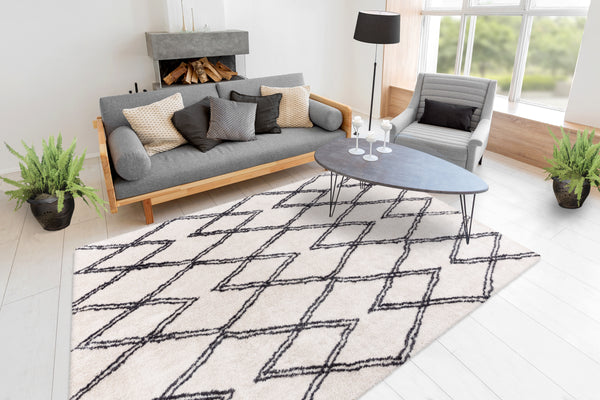 Teppich modern Hochflor: Der Orlando 325 Elfenbein bringt Gemütlichkeit und Stil in Ihr Wohnzimmer.
