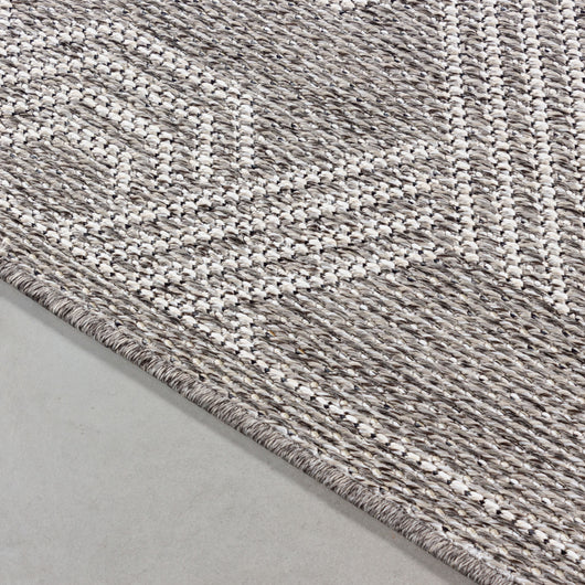 Outdoor Teppich für Terrasse und Balkon - Geometrisch Grau - ARUBA Kollektion 4904- Product vendor
