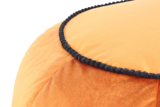 Pouf Taj Mahal 325: Der luxuriöse Pouf Orange Samt- Product vendor