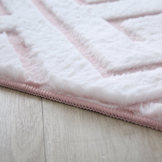 VISION Kurzflor Teppich in Rosa - Skandinavisch, Polyester, für Wohnzimmer 5121- Product vendor
