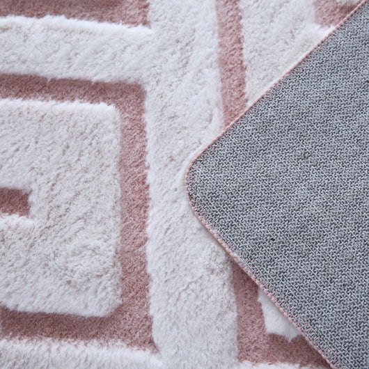 VISION Kurzflor Teppich in Rosa - Skandinavisch, Polyester, für Wohnzimmer 5121- Product vendor