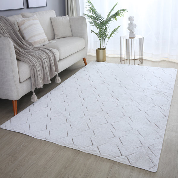 Stilvoller Beige Kurzflor Teppich 5122- Product vendor