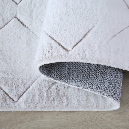 Stilvoller Beige Kurzflor Teppich 5122- Product vendor