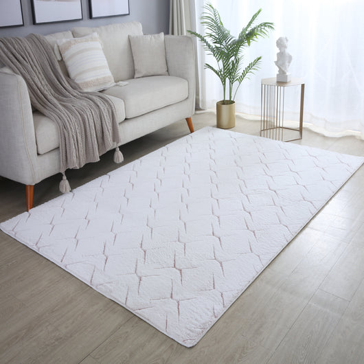Stilvoller Beige Kurzflor Teppich 5122- Product vendor