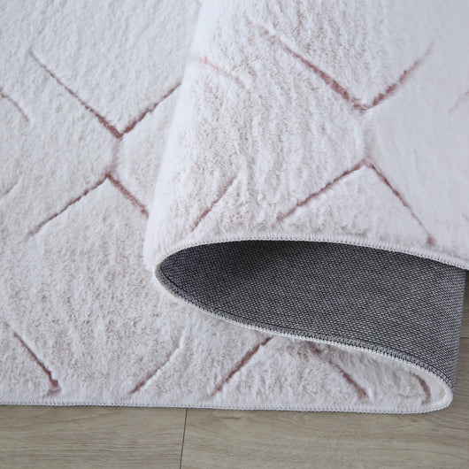 Stilvoller Beige Kurzflor Teppich 5122- Product vendor