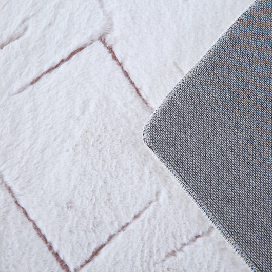 Stilvoller Beige Kurzflor Teppich 5122- Product vendor