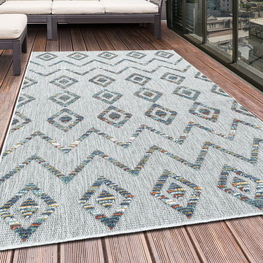Boho Outdoor Teppich für Terrasse und Balkon – BAHAMA in Multi-Farben 5152- Product vendor
