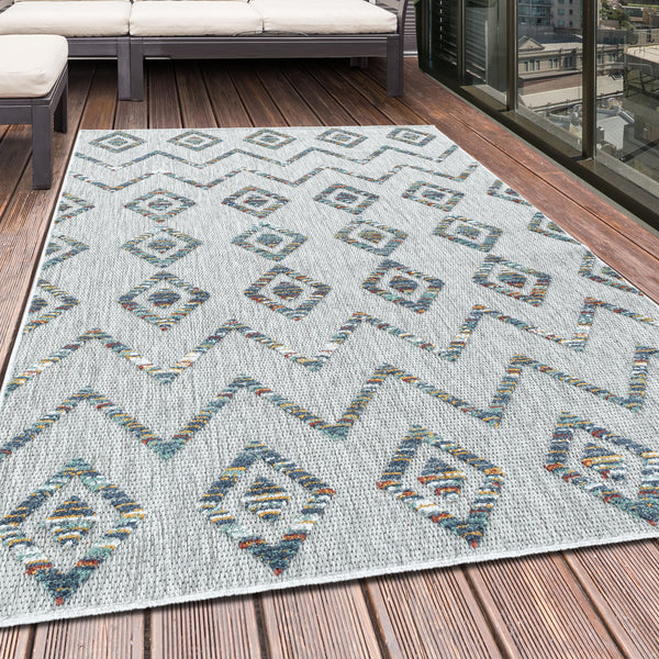 Boho Outdoor Teppich für Terrasse und Balkon – BAHAMA in Multi-Farben 5152- Product vendor