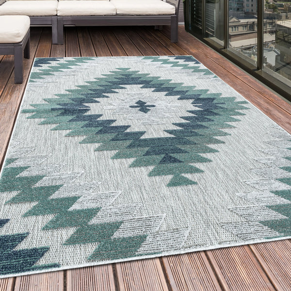 Outdoor Teppich in Blau – Stilvoll, Robust & Pflegeleicht 5154- Product vendor