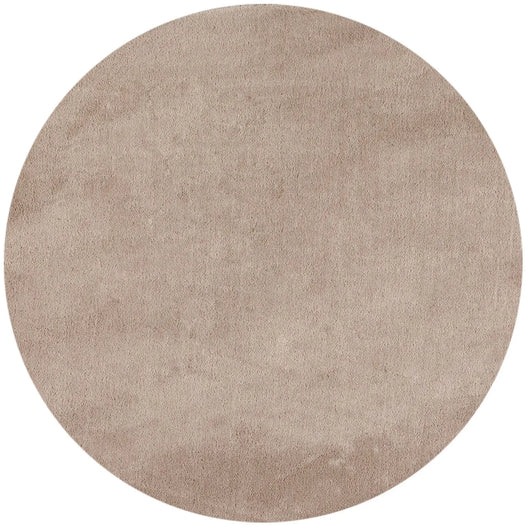 SKY Runde Kurzflor Teppiche in Beige aus Mikrofaser – Ideal für Ihr Wohnzimmer 5400- Product vendor