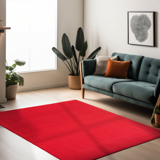 SKY Mikrofaser Kurzflor Teppich – Komfort pur Rot 5400- Product vendor