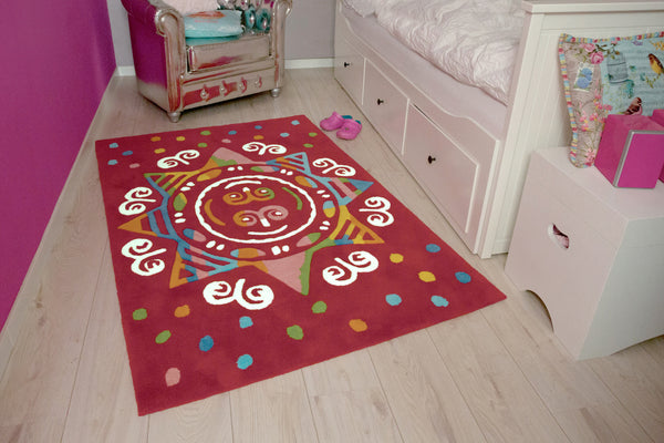 Kinderzimmer Teppich mit Mandala – ideal zum Spielen und Träumen.