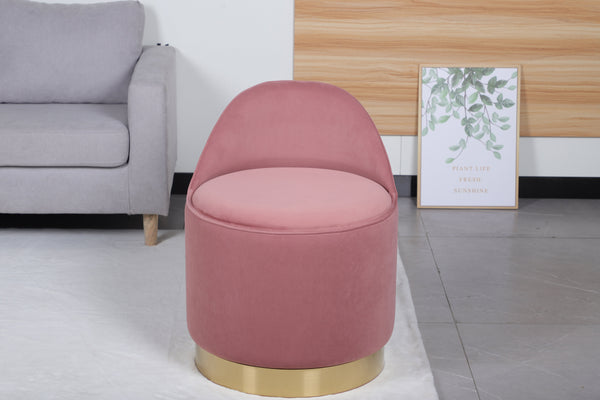 Moderner Drehhocker in Altrosa – Bequemer Sitzhocker für Wohnzimmer und Büro
