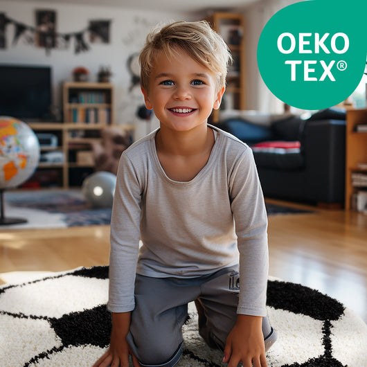 Kinderzimmer Teppich - Fußball Design in Türkis Rund 6001- Product vendor
