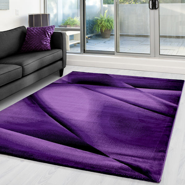Kurzflor Teppich Violett mit Abstraktem Design 6590- Product vendor