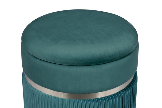 Die runden und eleganten Hocker sind ein perfektes Beispiel für Funktionalität und Stil in einem 2er-Set mit Stauraum.