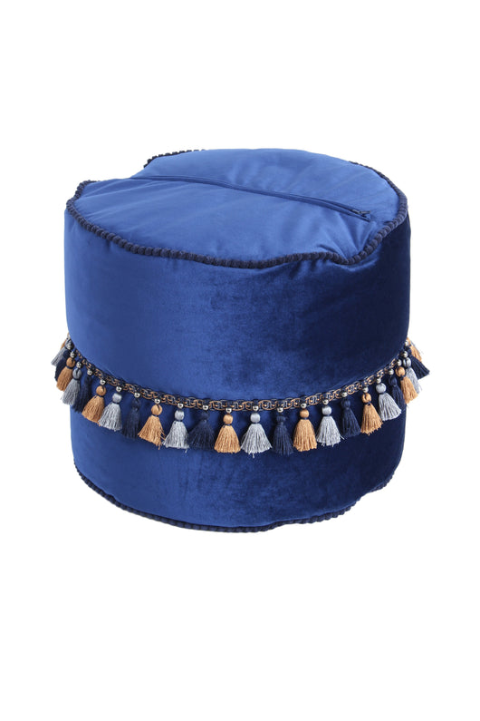 Hocker Pouf Taj Mahal Blau – Stilvoller Sitzpouf mit orientalischem Charme- Product vendor