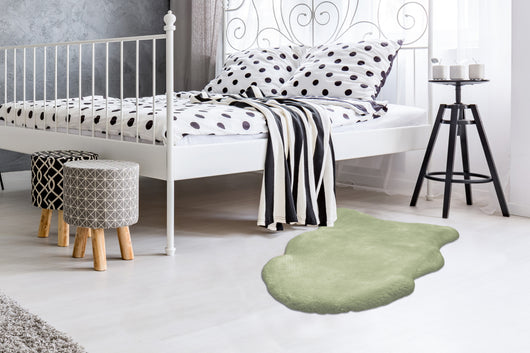 Teppich in Felloptik – weich wie Kaninchenfell in Mint