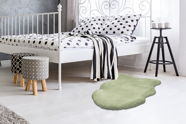 Teppich in Felloptik – weich wie Kaninchenfell in Mint