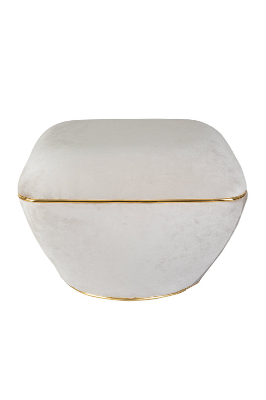 Dieser dekorative Hocker ist die perfekte Ergänzung für alle, die Wert auf Stil und Funktionalität legen.