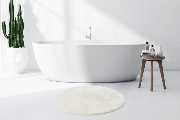 Badematte rund 100 weiß: Perfekte Größe und Farbe für ein strahlendes Badezimmer.