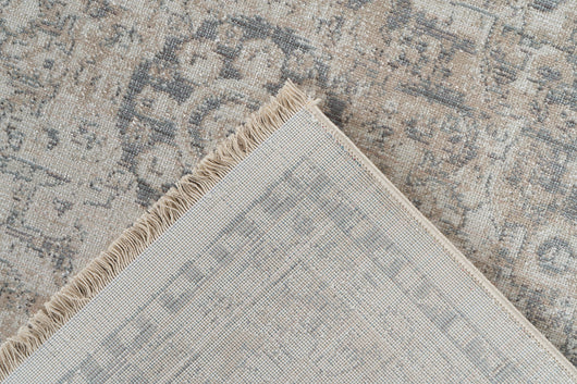 Dilan Grau Teppich - Weicher Kurzflorteppich im Orientalischen Vintage-Look 125*- Product vendor