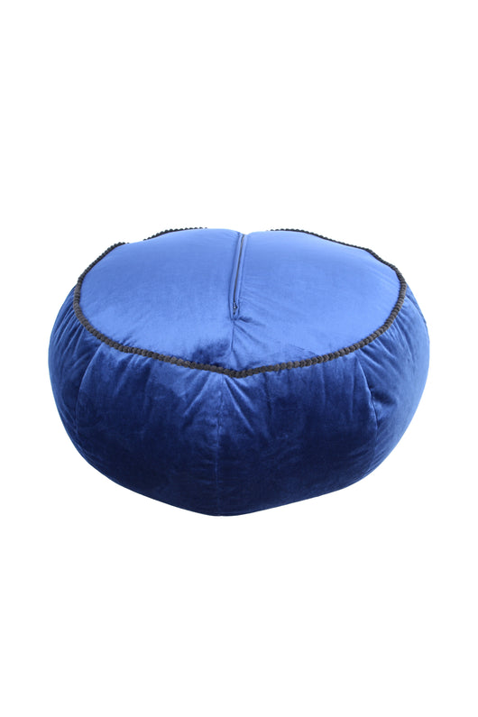 Pouf Taj Mahal 325 Blau – Eleganter Sitzhocker mit Samtbezug- Product vendor
