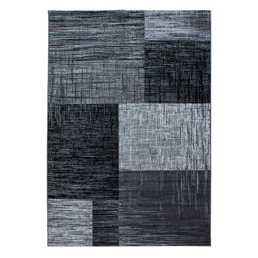 Teppich im Kurzflor – Abstrakt Kariert Design in Schwarz für Ihr Wohnzimmer 8001- Product vendor
