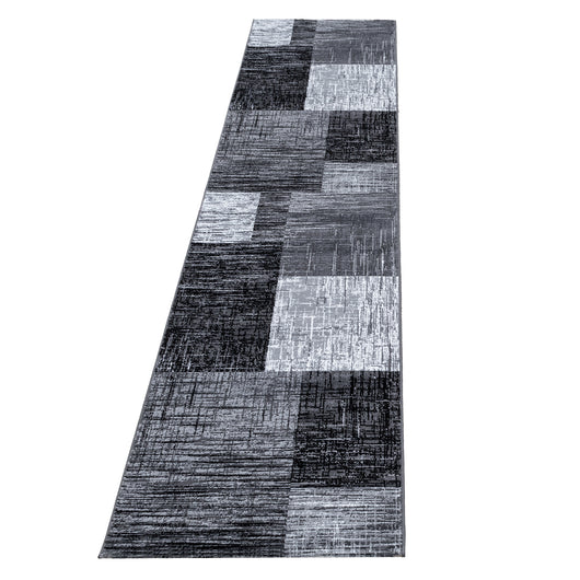 Teppich im Kurzflor – Abstrakt Kariert Design in Schwarz für Ihr Wohnzimmer 8001- Product vendor