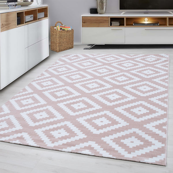 Geometrischer PLUS Teppich in Pink für Ihr Wohnzimmer 8005- Product vendor