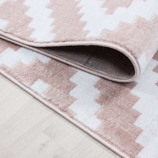 Geometrischer PLUS Teppich in Pink für Ihr Wohnzimmer 8005- Product vendor