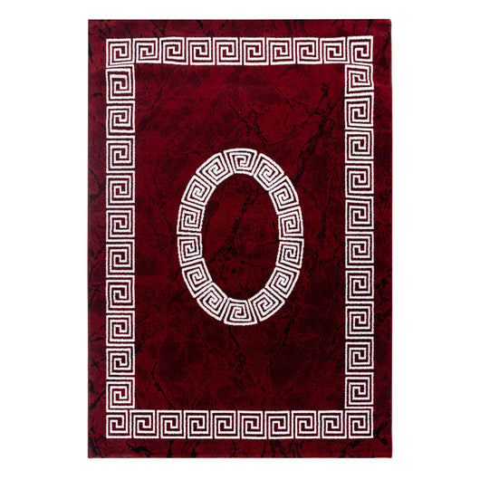 Teppich in Rot – Mäander Design aus PP Heatset 8009- Product vendor