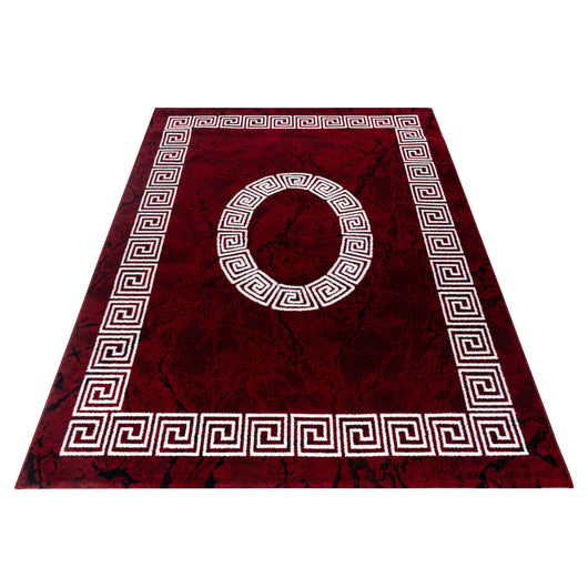 Teppich in Rot – Mäander Design aus PP Heatset 8009- Product vendor