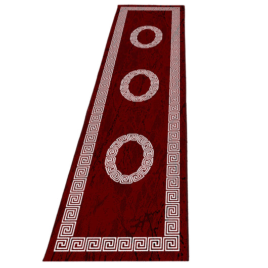 Teppich in Rot – Mäander Design aus PP Heatset 8009- Product vendor