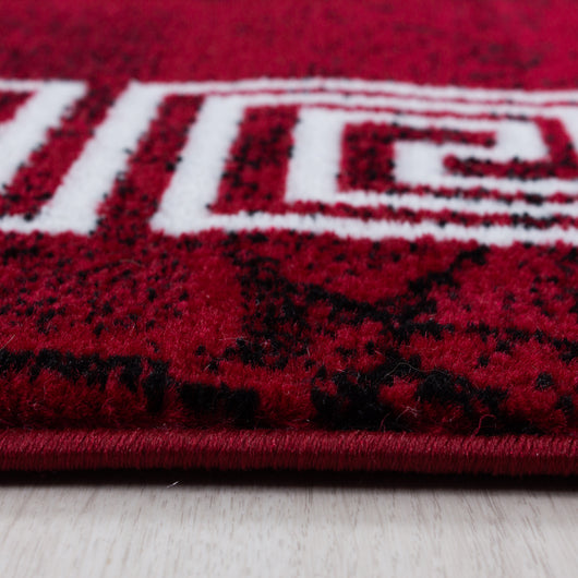 Teppich in Rot – Mäander Design aus PP Heatset 8009- Product vendor