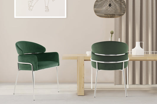 Komfortabel, chic und grün: Ihr neuer Esszimmer- oder Wohnzimmerstuhl.