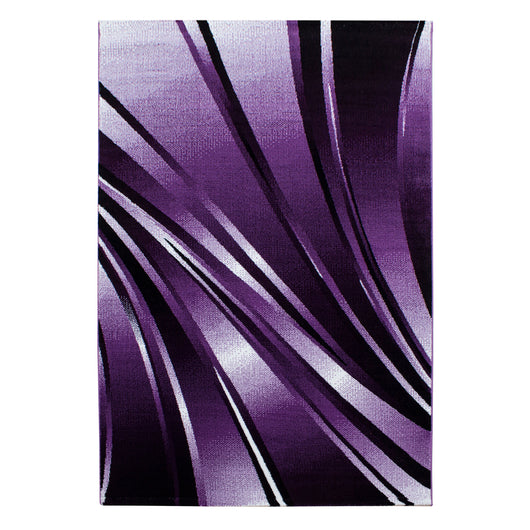 Kurzflor Teppich – Moderne Abstrakt-Wellen in Violett 9210- Product vendor