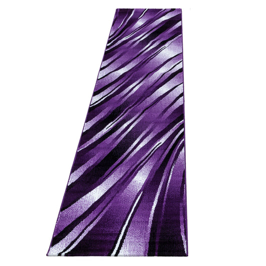 Kurzflor Teppich – Moderne Abstrakt-Wellen in Violett 9210- Product vendor